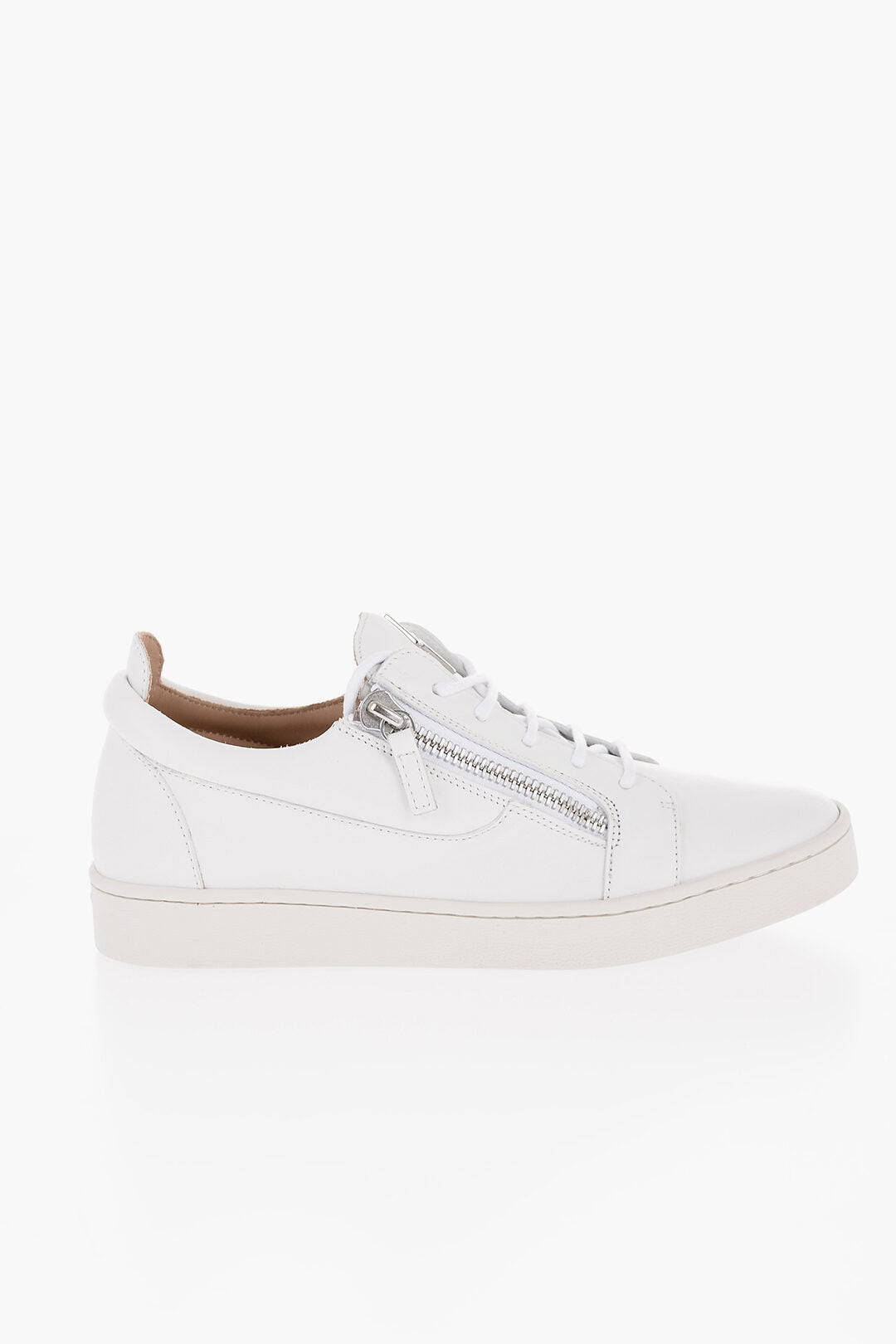 Giuseppe Zanotti Leather Low-Top Sneakers with Zip Details