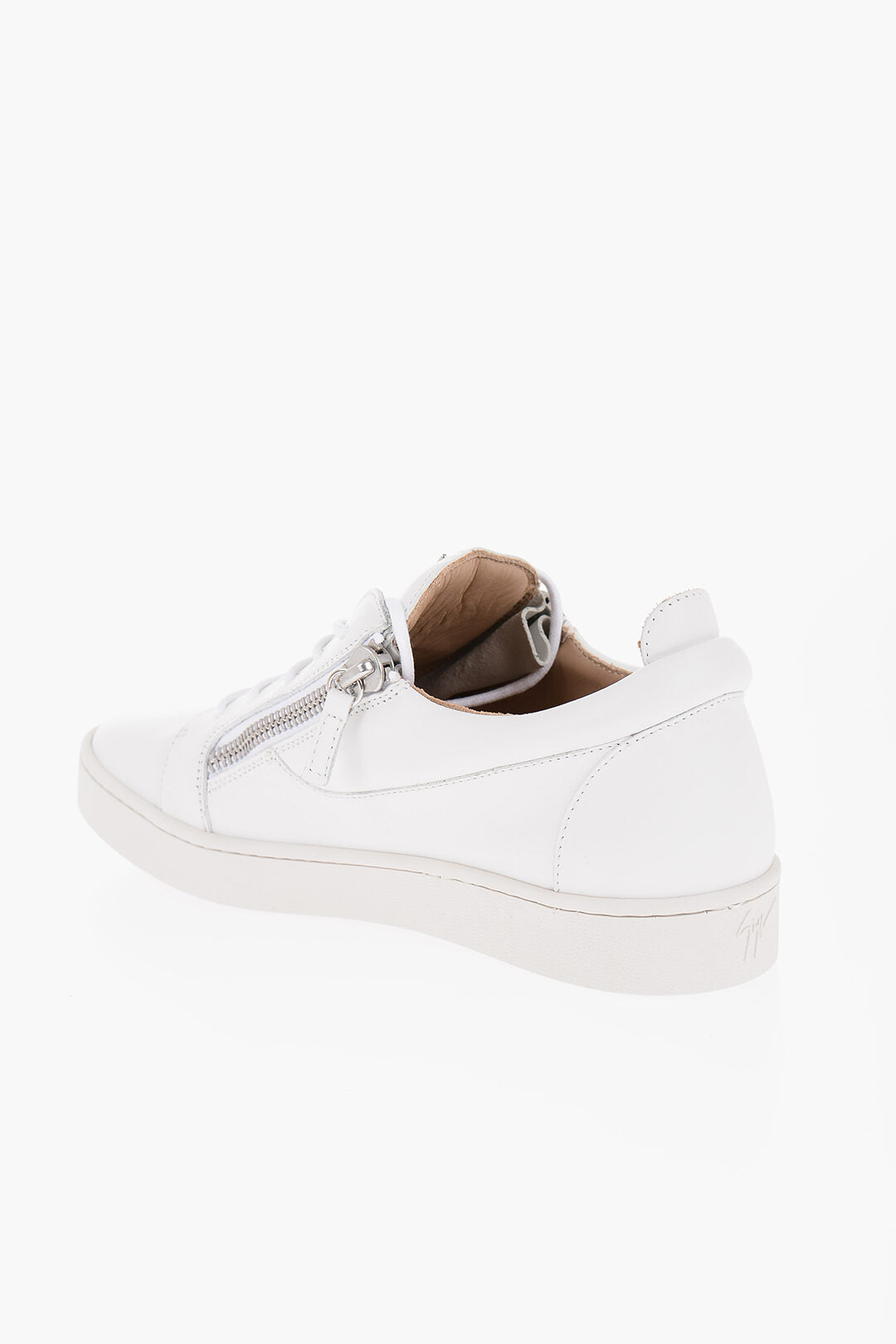 Giuseppe Zanotti Leather Low-Top Sneakers with Zip Details