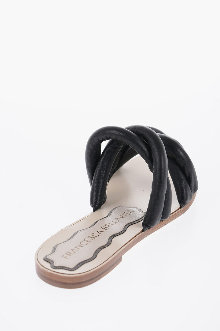 FRANCESCA BELLAVITA Leather MARSHMALLOW FLAT Sandals