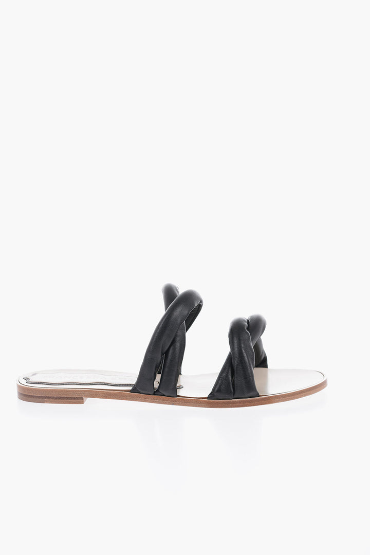 FRANCESCA BELLAVITA Leather MARSHMALLOW FLAT Sandals