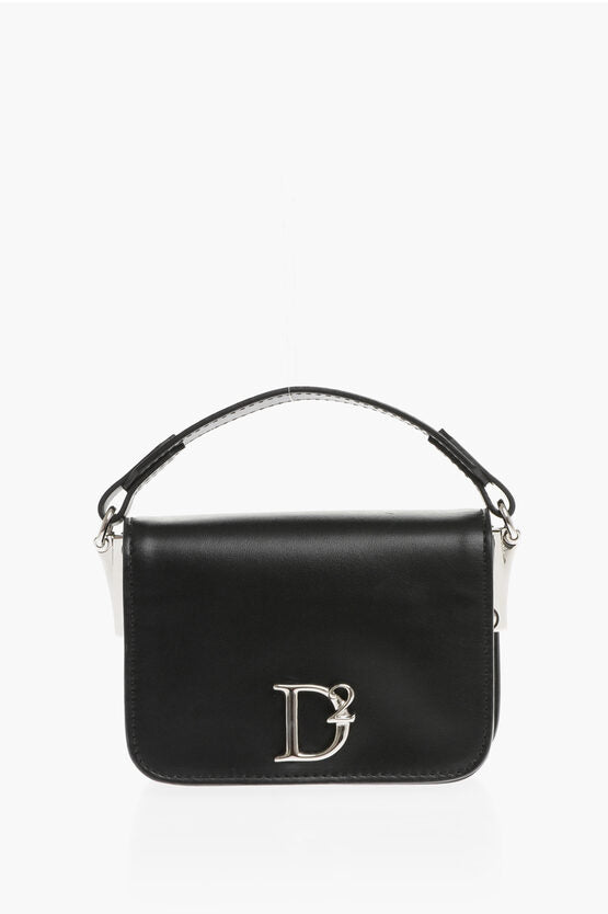 Dsquared2 Leather Mini Shoulder Bag with Removable Strap