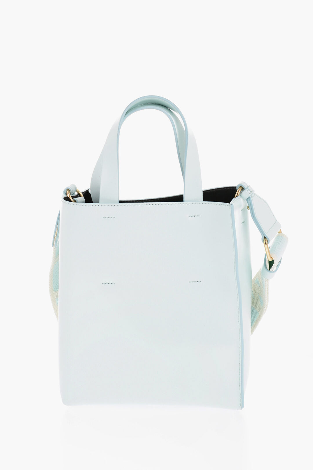 Marni Leather MUSEO Mini Tote Bag with Removable Shoulder Strap