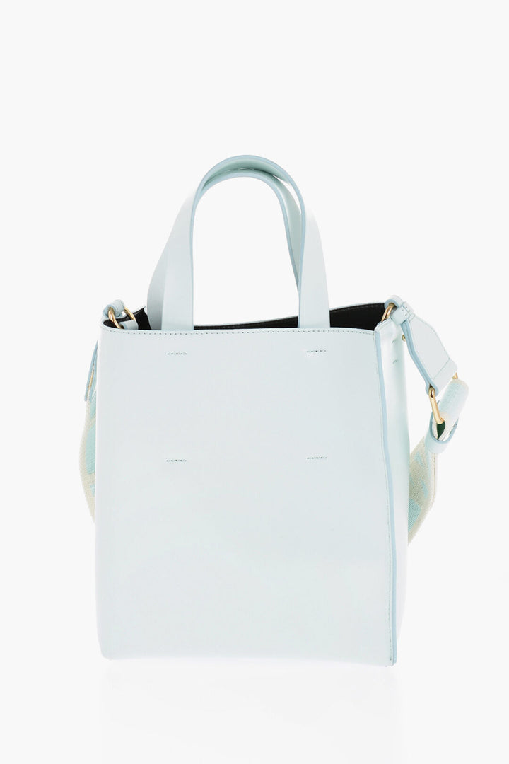Marni Leather MUSEO Mini Tote Bag with Removable Shoulder Strap