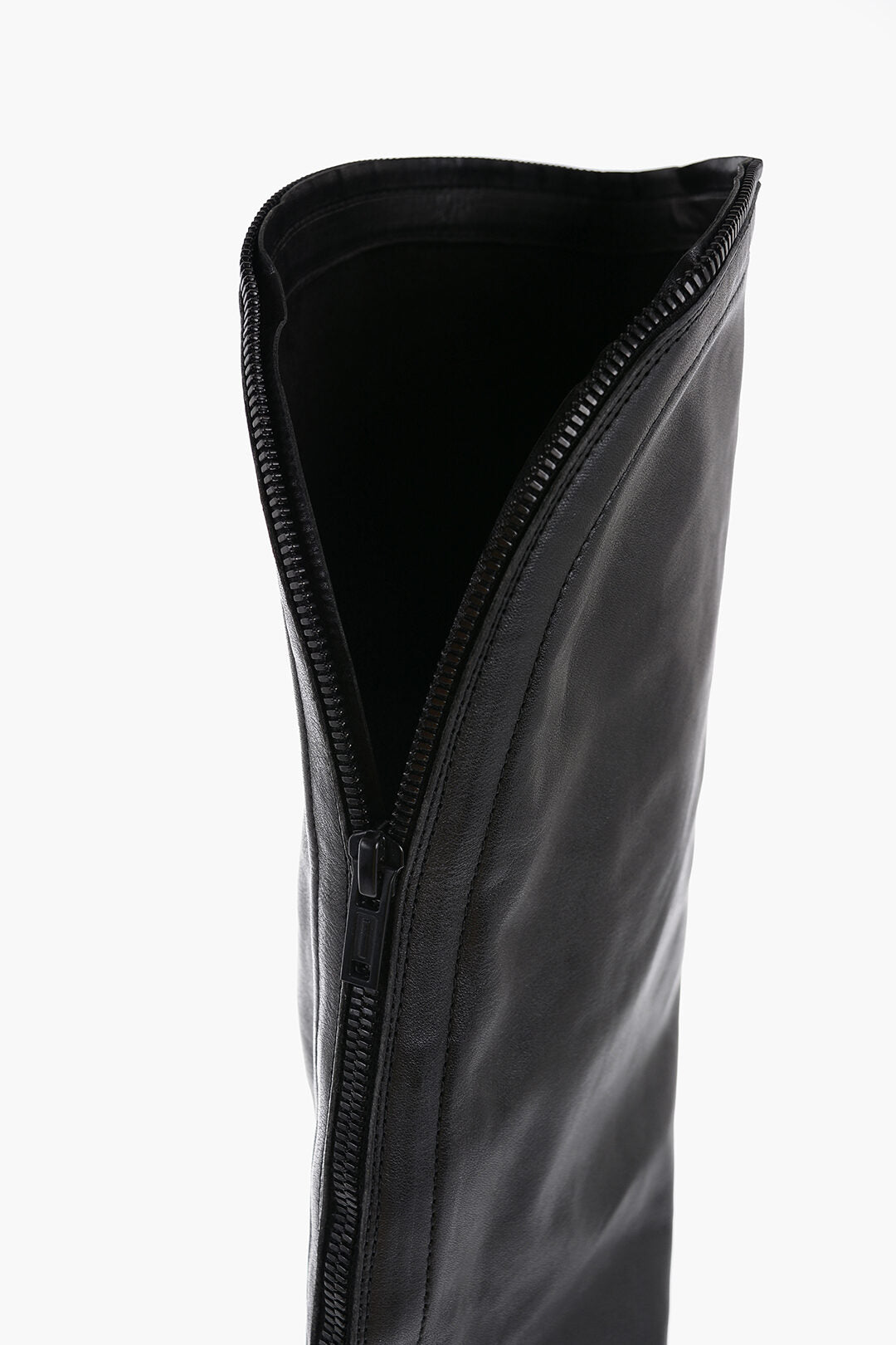 Ann Demeulemeester Leather NICKY High Boots with Zip Detailing