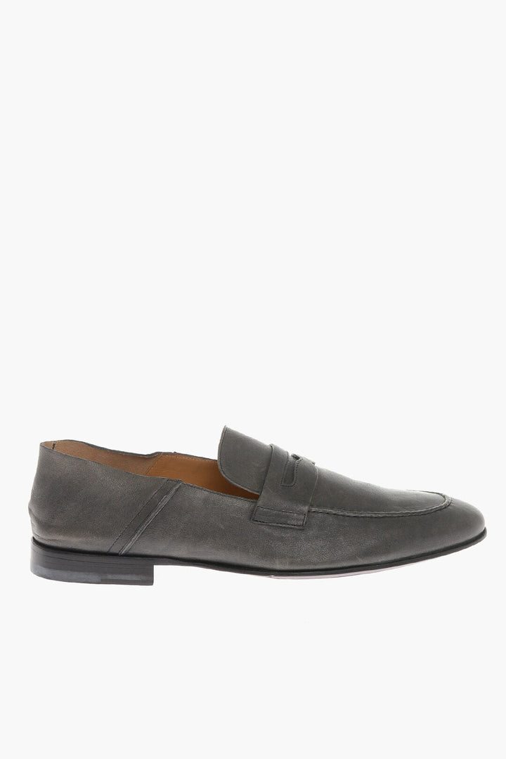 Testoni Leather Penny Loafers