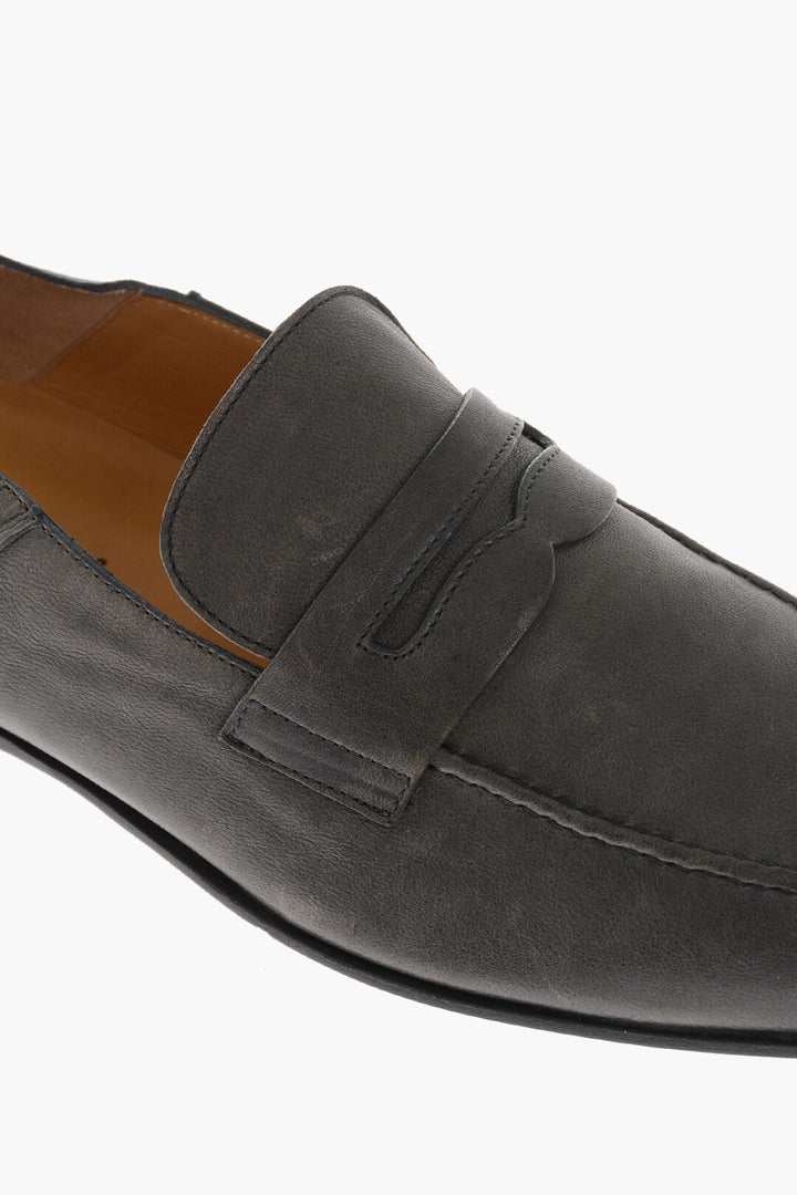 Testoni Leather Penny Loafers