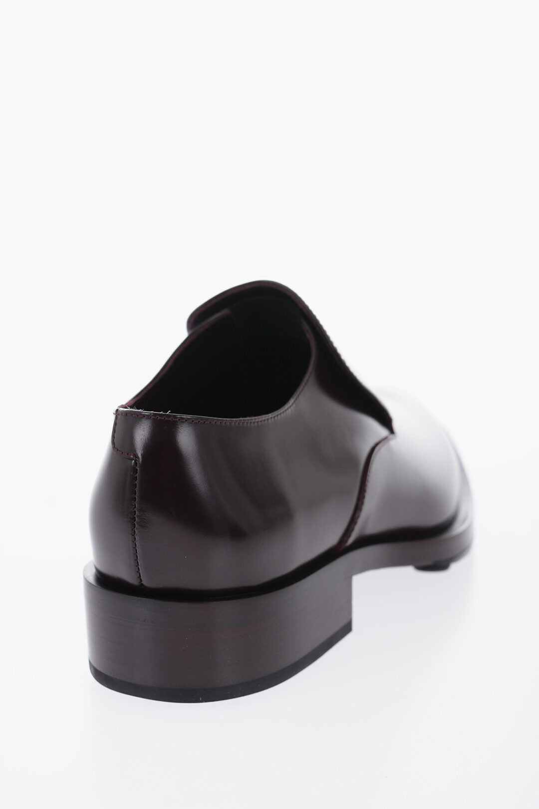 Jil Sander Leather Pointed Loafers With Rubber Sole