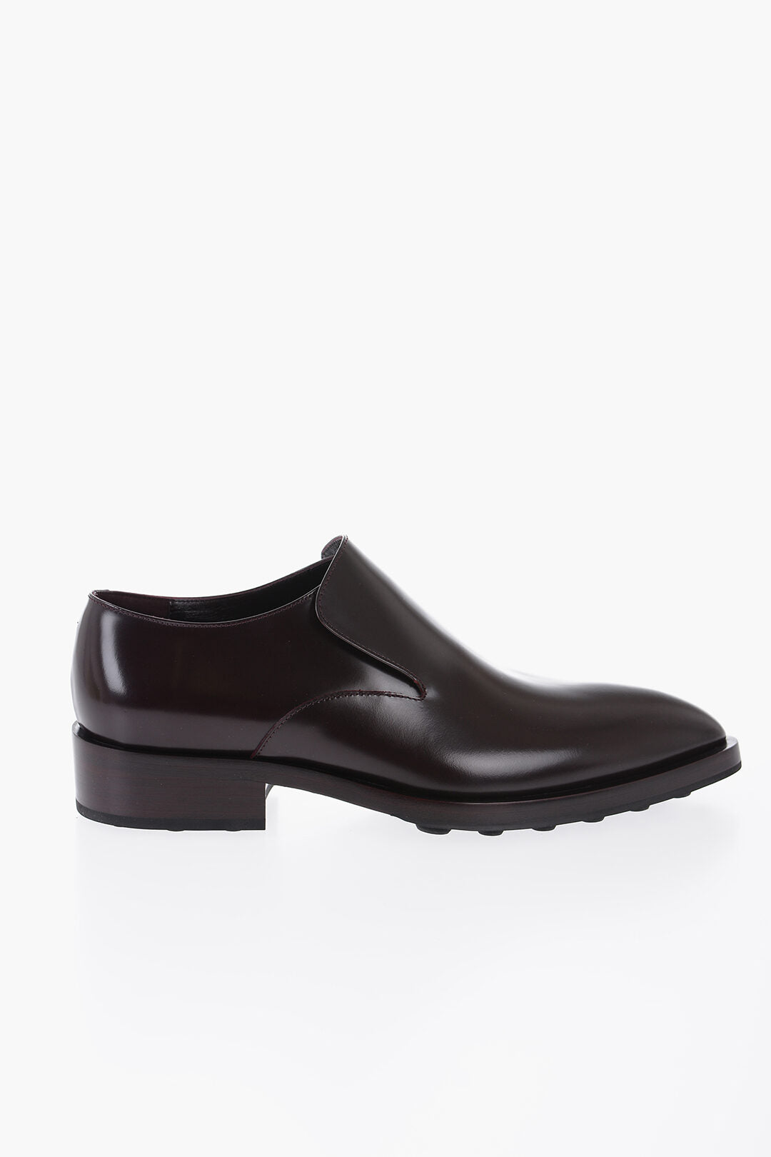 Jil Sander Leather Pointed Loafers With Rubber Sole