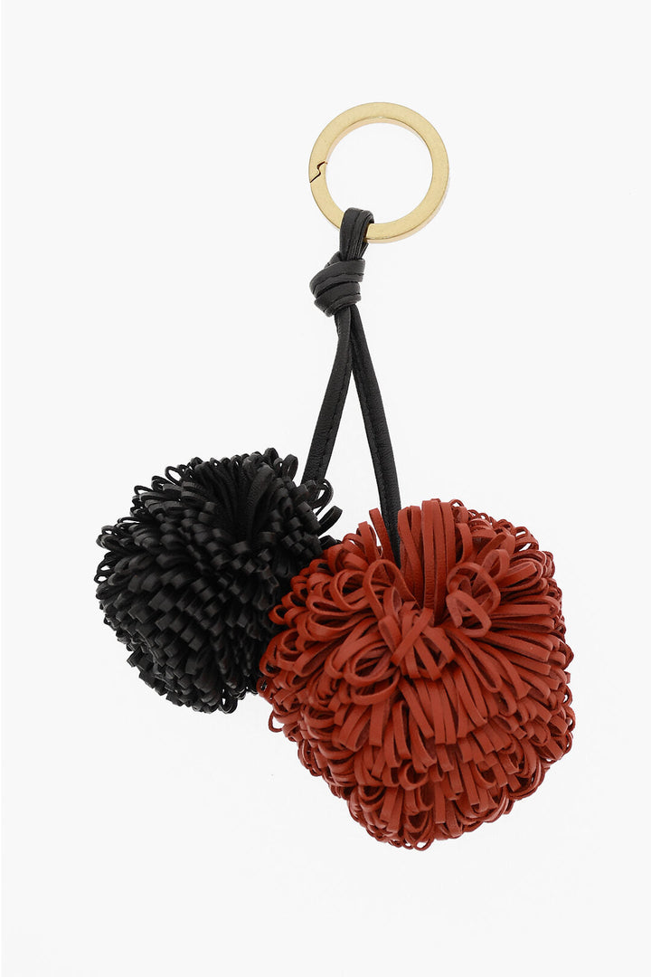 Bottega Veneta Leather Pom-pom Key Ring