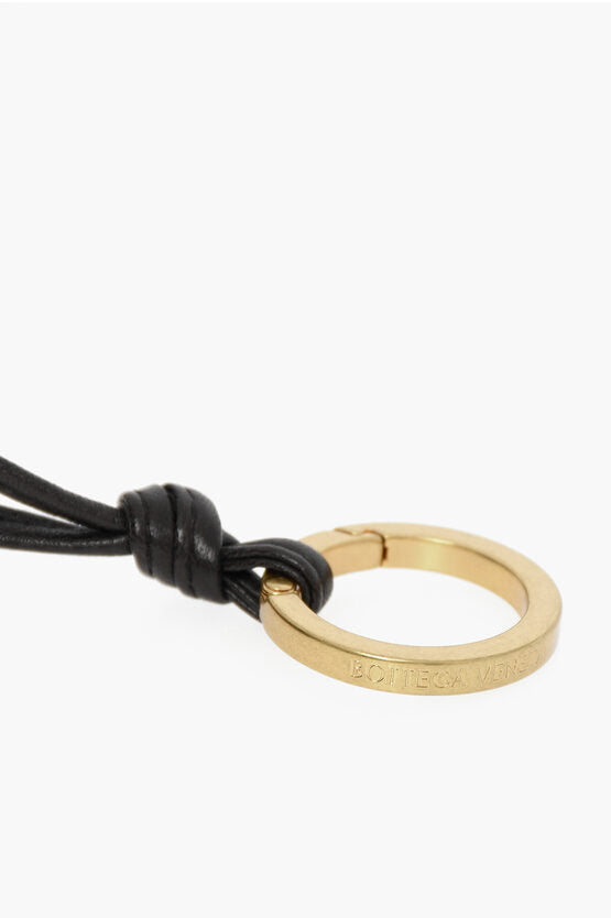 Bottega Veneta Leather Pom-pom Key Ring