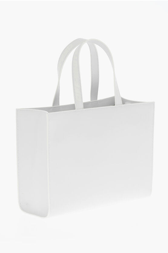 Off-White Leather Printed Tote Bag