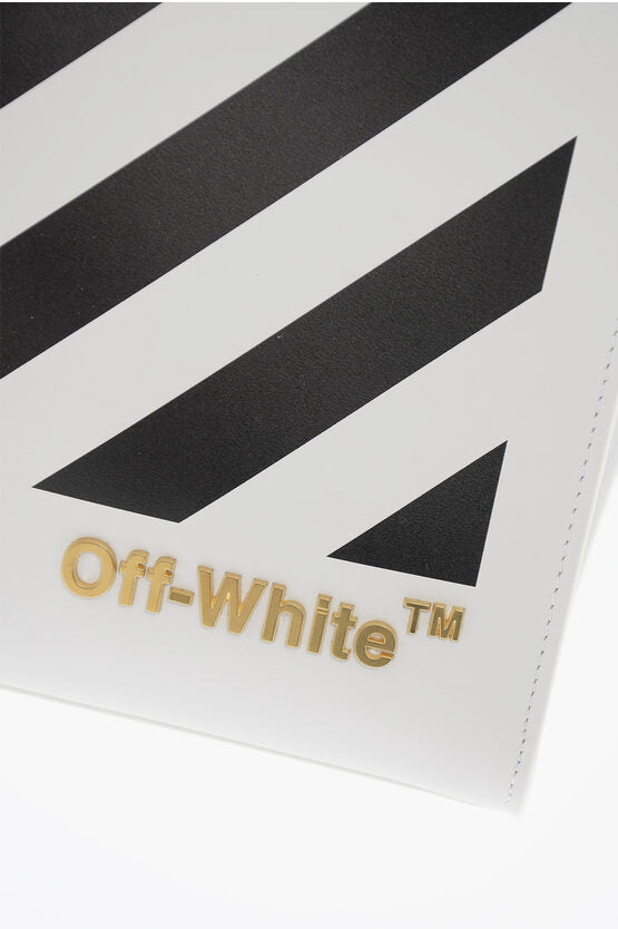 Off-White Leather Printed Tote Bag