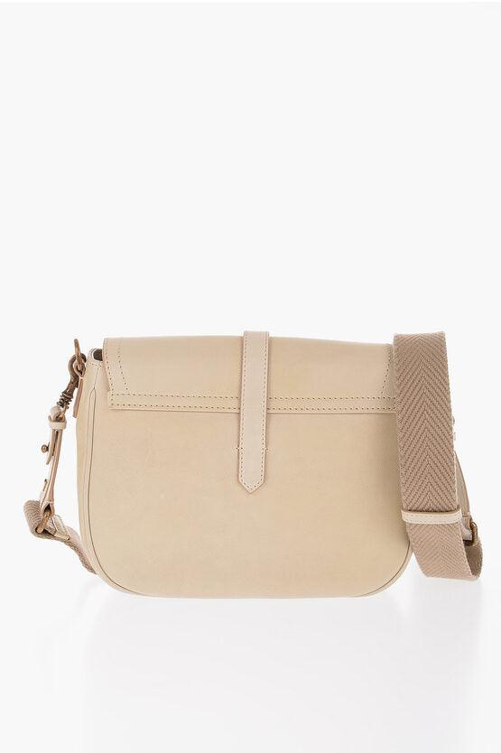 Golden Goose Leather SALLY Messenger Bag with Golden Buckle