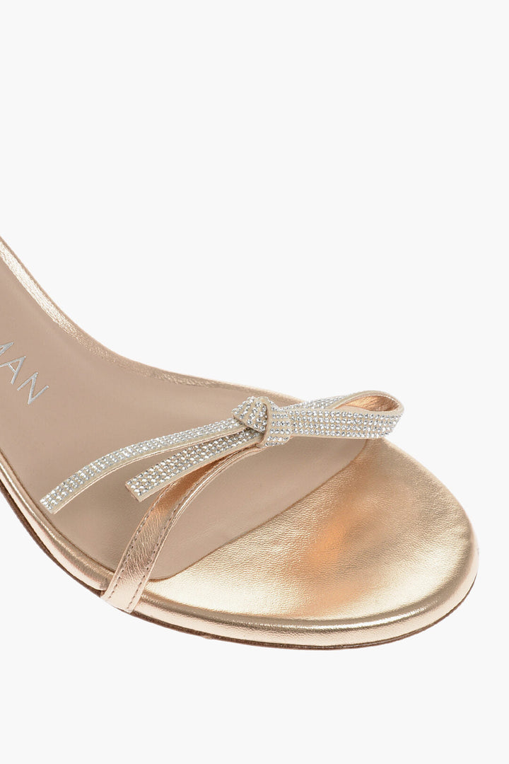 Stuart Weitzman Leather Sandals With Rhinestones Detail 8 cm