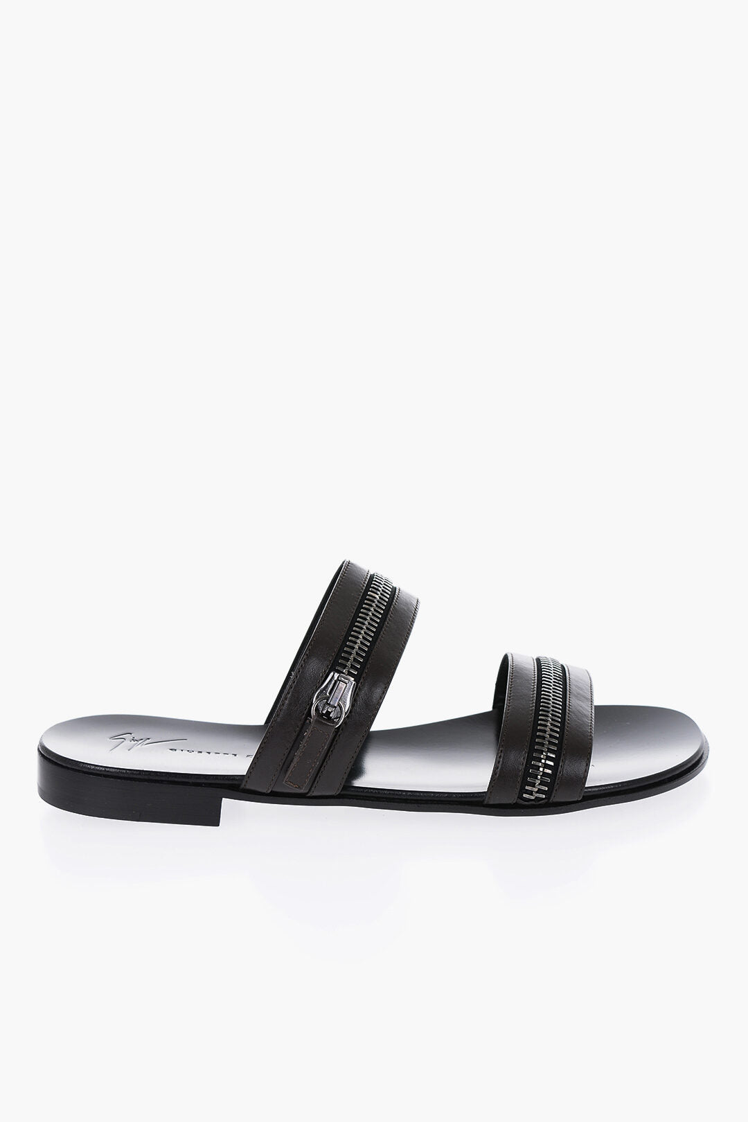 Giuseppe Zanotti Leather Sandals with Zip Detail