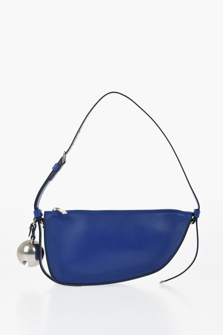 Burberry Leather SHIELD SLING Shoulder Bag with Silver-Tone Charm