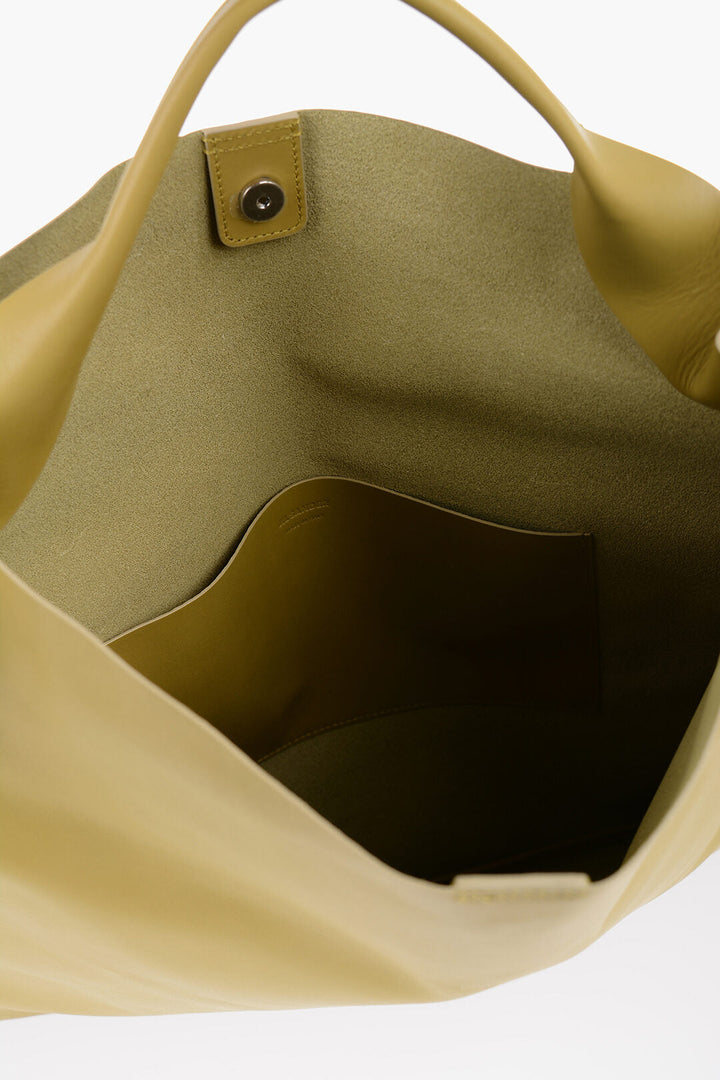 Jil Sander Leather Shopping Bag with Inner Pocket