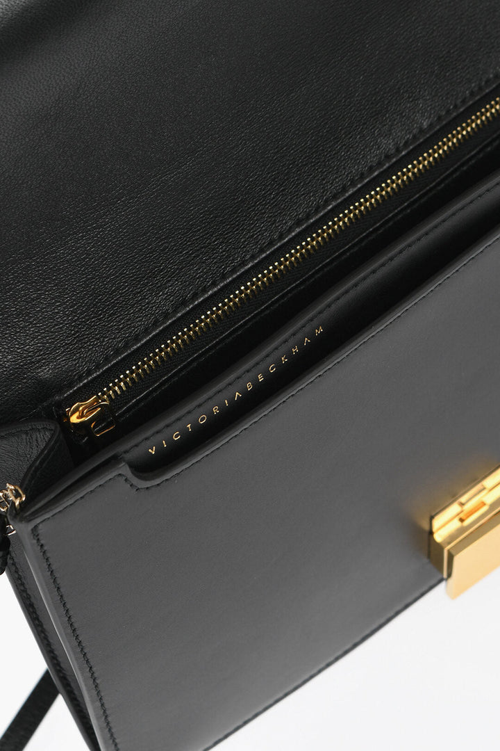 Victoria Beckham Leather Shoulder Messanger Bag with Golden Closure