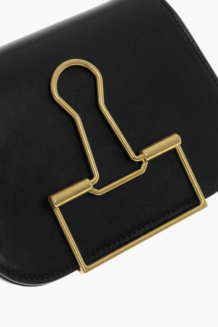 Off-White Leather SKELETON BINDER Shoulder Bag with Golden Detail