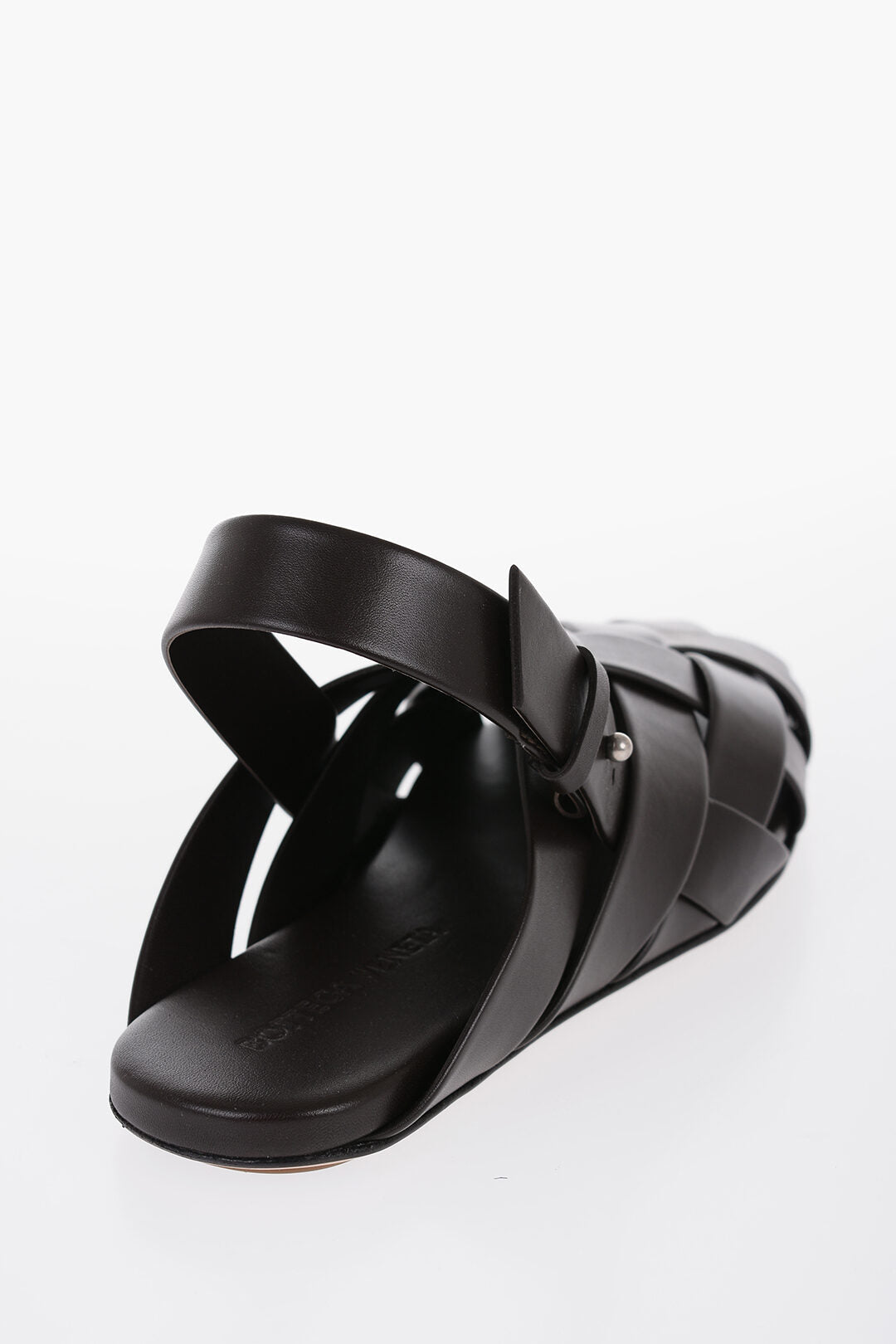 Bottega Veneta Leather SLIPPER ALFIE Slingback Sandals with Woven Motif