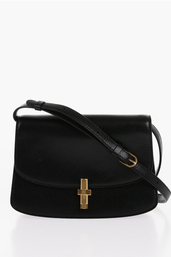 The Row Leather SOFIA Crossbody Bag with Golden Detail