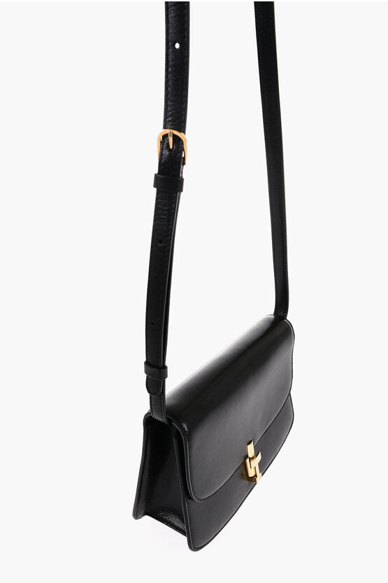 The Row Leather SOFIA Crossbody Bag with Golden Detail