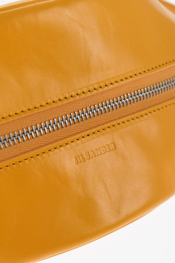 Jil Sander Leather TACO Crossbody Bag with Zip Closure