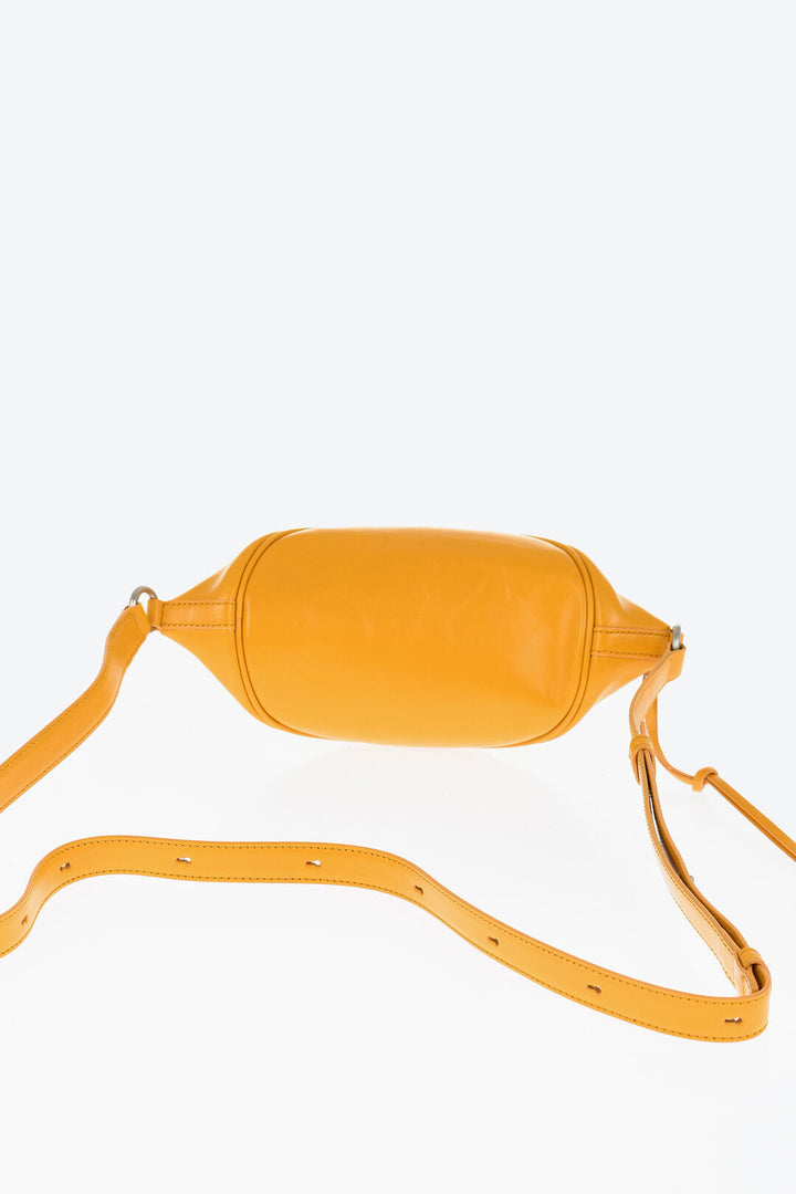 Jil Sander Leather TACO Crossbody Bag with Zip Closure