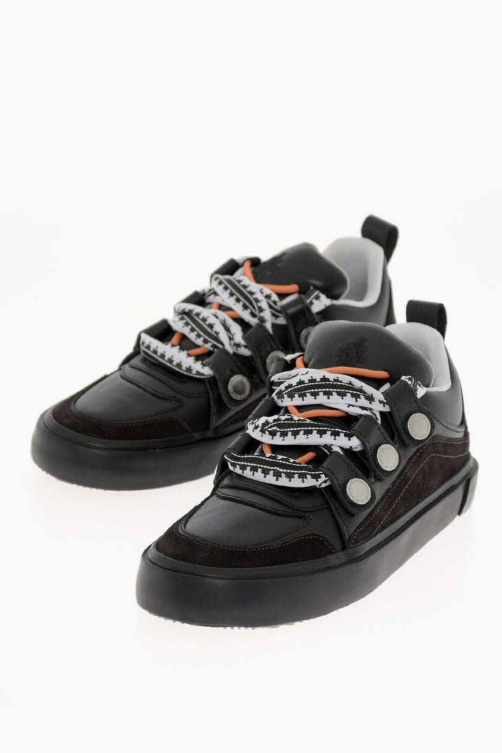 Marcelo Burlon Leather TICINELLA Low Top Sneakers with Maxi Strings