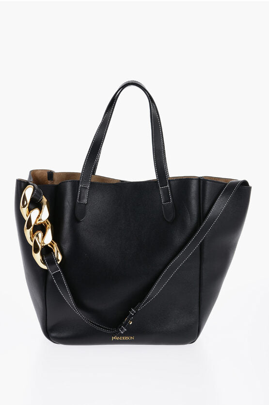 J.W.Anderson Leather Tote Bag with Chain Detail