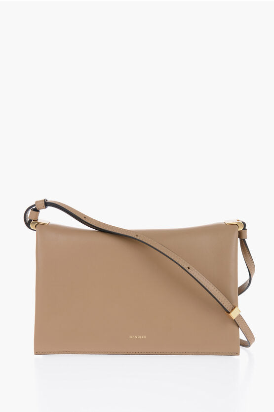 Wandler Leather UMA BAGUETTE Bag with Snap Closure