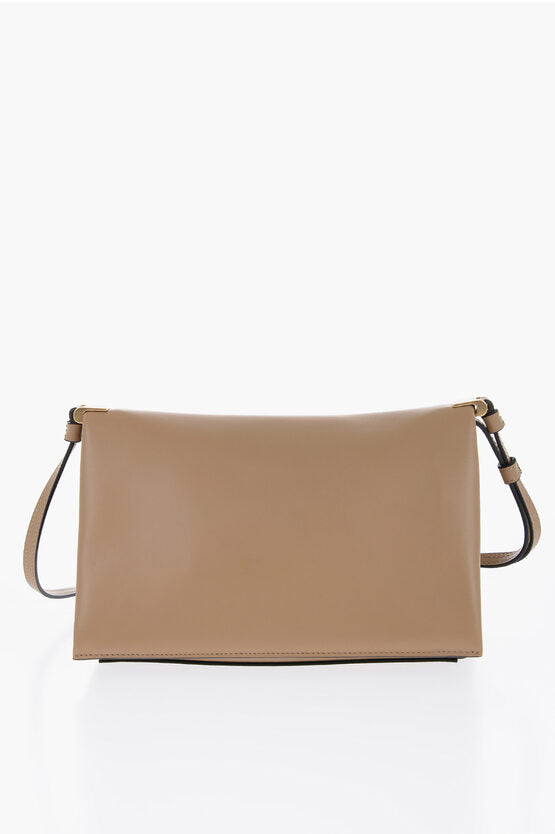 Wandler Leather UMA BAGUETTE Bag with Snap Closure