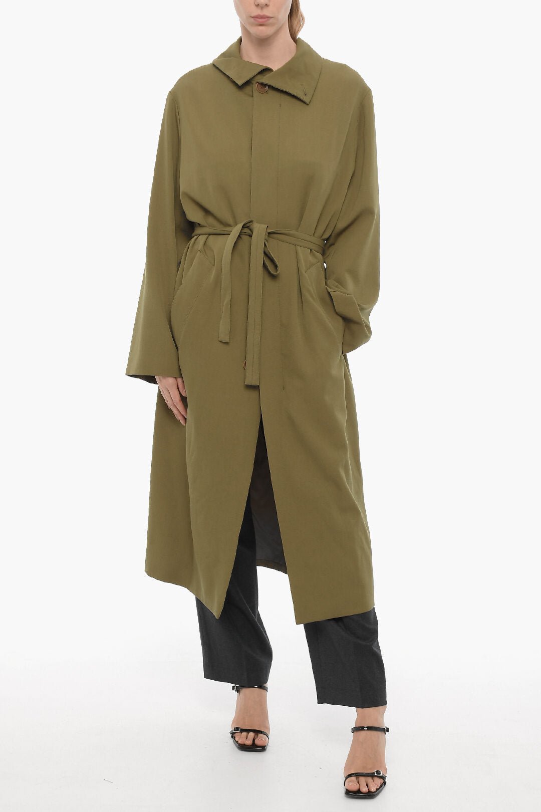 Other - Lemaire Solid Color Virgin Wool Coat with Belt - 3666656143729 - Ask Me Wear