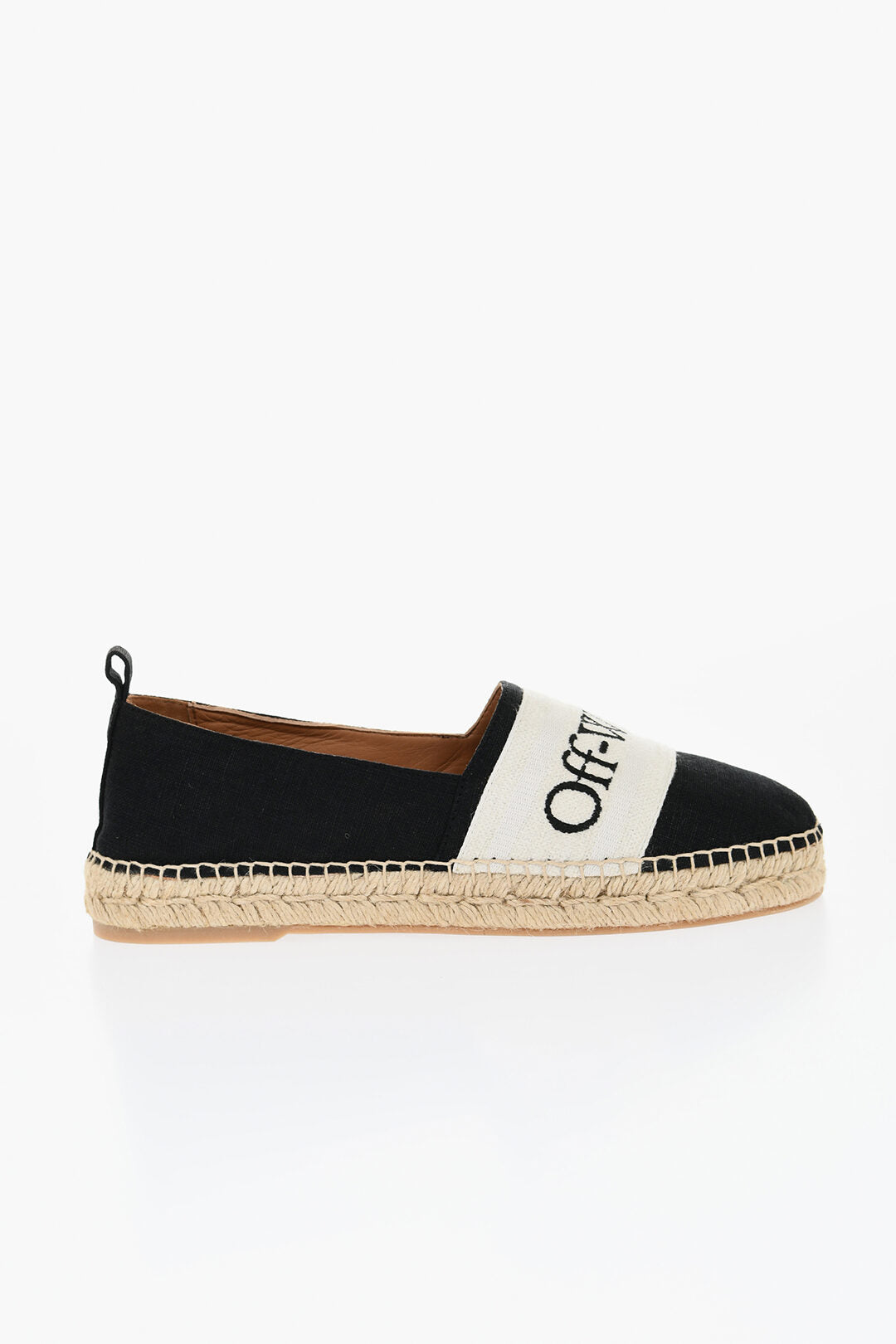 Off-White Linen BOOKISH Slip-On Espadrillas