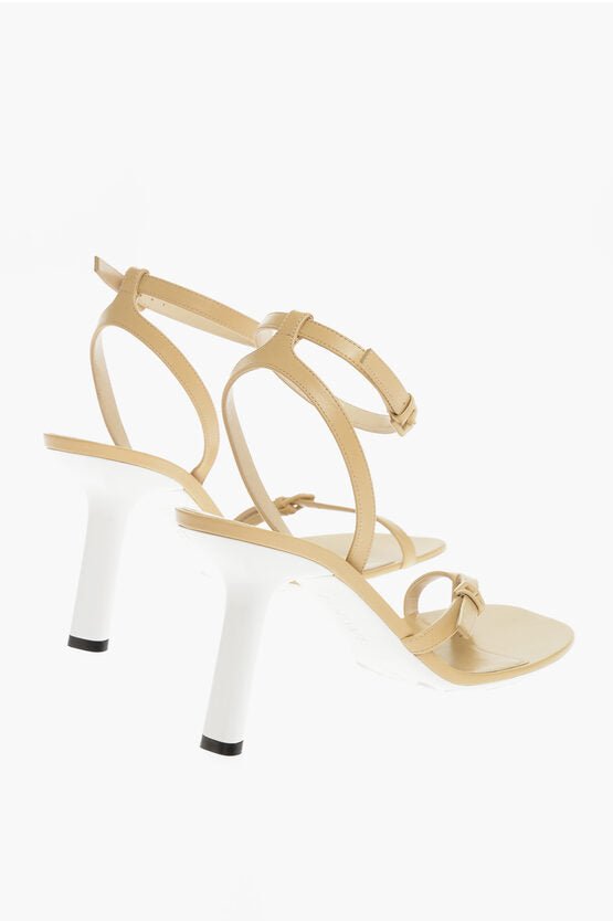 Shoes - Loewe Leather Ankle Strap Sandals 10cm - 000032158400 - Ask Me Wear