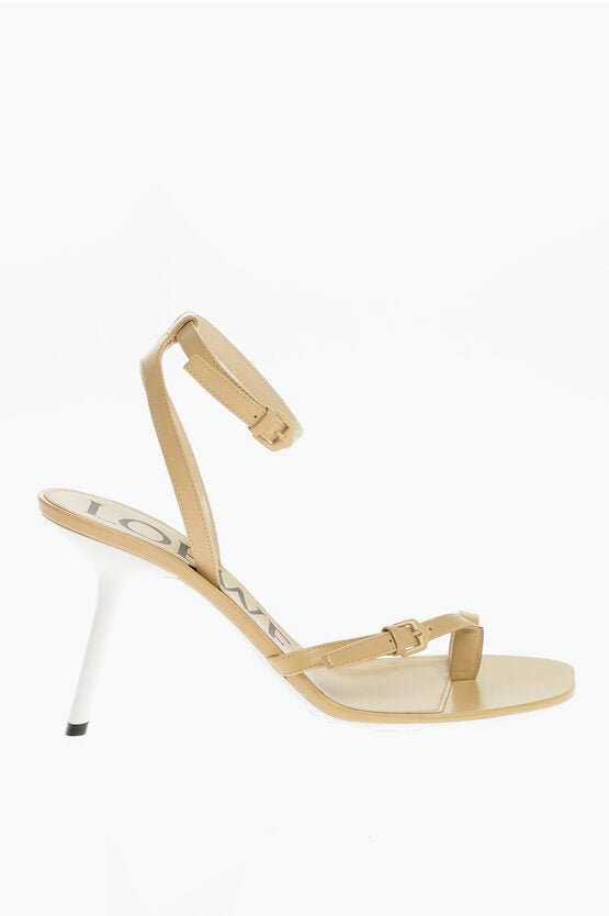 Shoes - Loewe Leather Ankle Strap Sandals 10cm - 000032158400 - Ask Me Wear