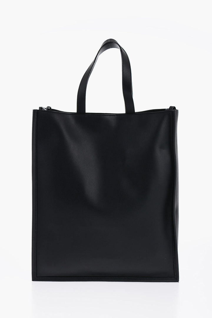 Alexander McQueen Logoed Leather Tote Bag with Shoulder Strap