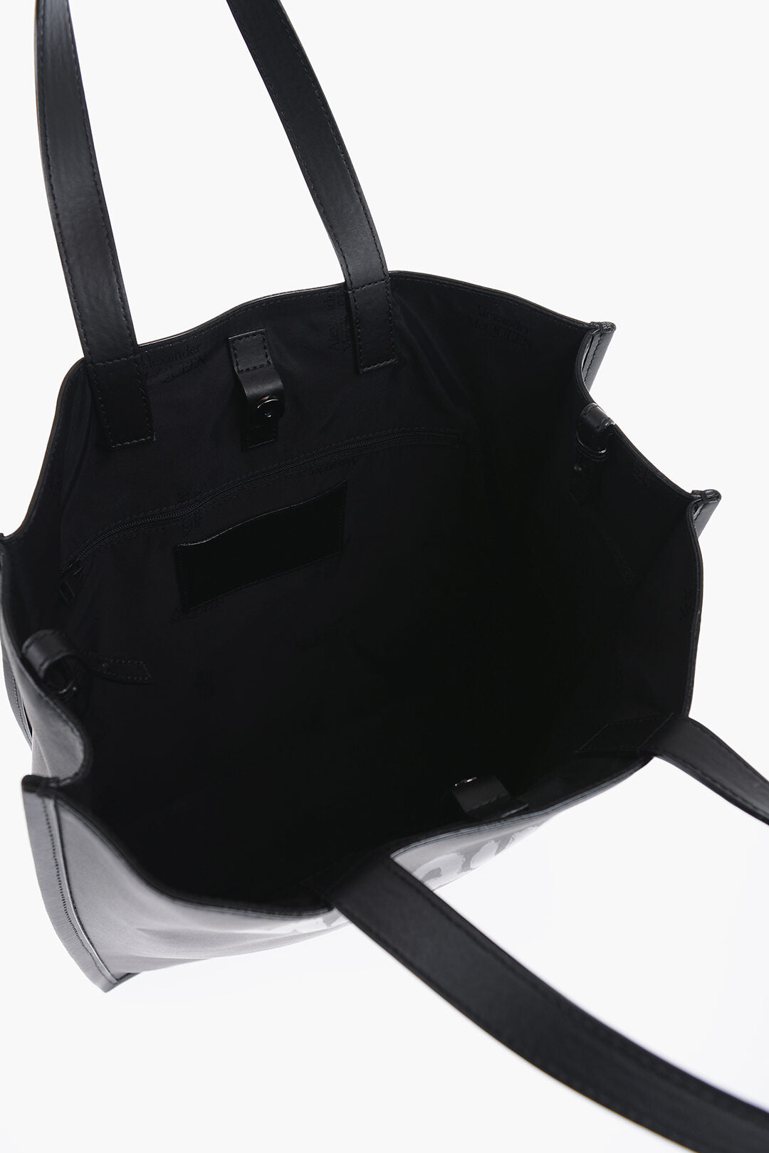 Alexander McQueen Logoed Leather Tote Bag with Shoulder Strap