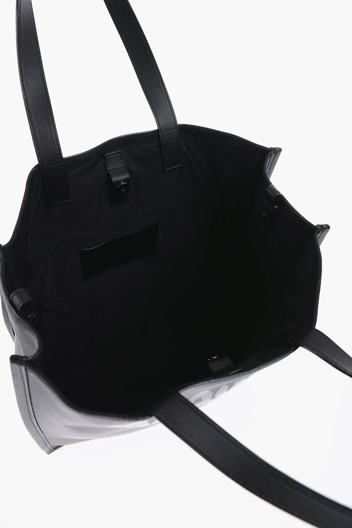 Alexander McQueen Logoed Leather Tote Bag with Shoulder Strap
