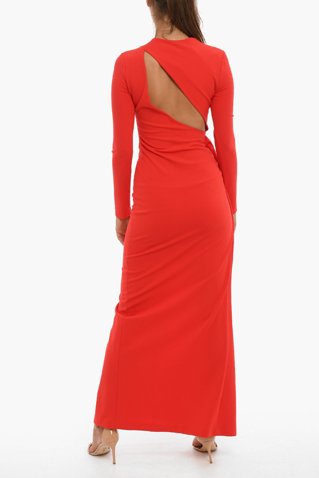 Alexander McQueen Long Sleeved Maxi Dress With Cutouts