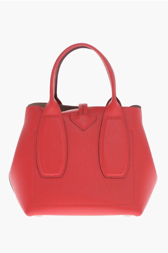 Bags - Longchamp Leather CUBE Handle Bag with Chain Shoulder Strap - 001814466238 - Ask Me Wear