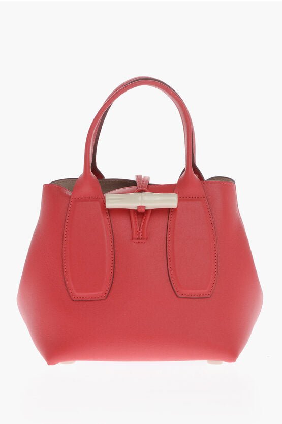 Bags - Longchamp Leather CUBE Handle Bag with Chain Shoulder Strap - 001814466238 - Ask Me Wear