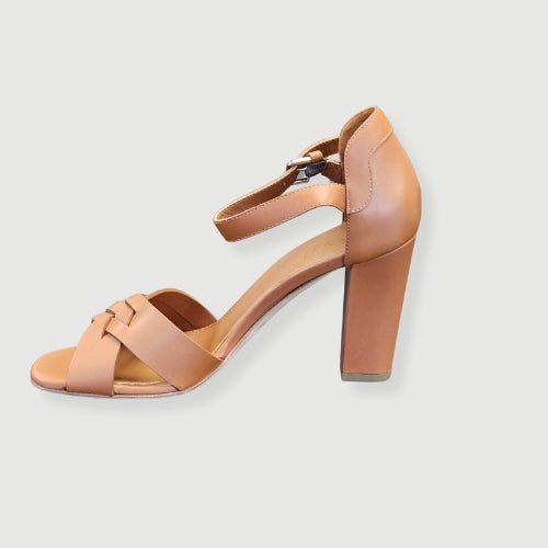  - Loro Piana Leather Sandal with Heel - FAF6254 - Ask Me Wear