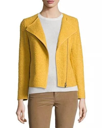 Loro Piana - Clothing - Coats/Jackets - Loro Piana Liam Zip - Front Bouclé Jacket in Lemon Cream Yellow - FAF9090 - Ask Me Wear