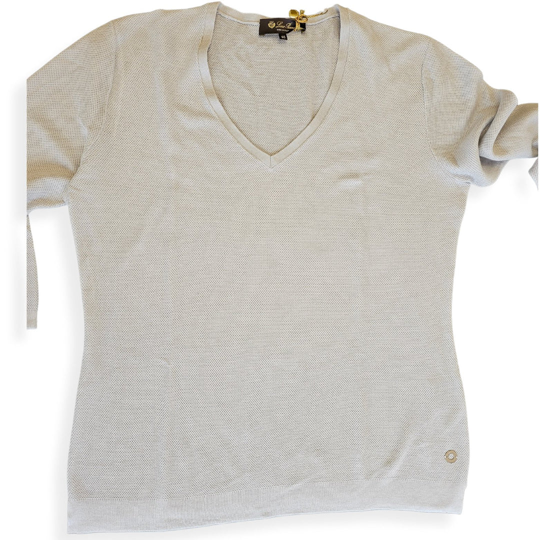 Loro Piana - Loro Piana V - Neck Sweater for Women - FAG1723 - Ask Me Wear