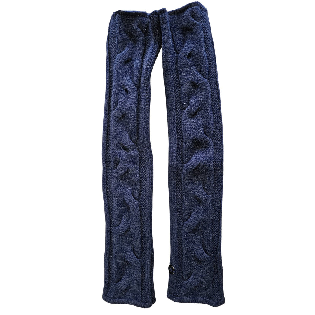 Belt - Loro Piana Women Fingerless Gloves - Manchettes Courchevel Baby Cashmere - FAF9045 - Blue - Ask Me Wear