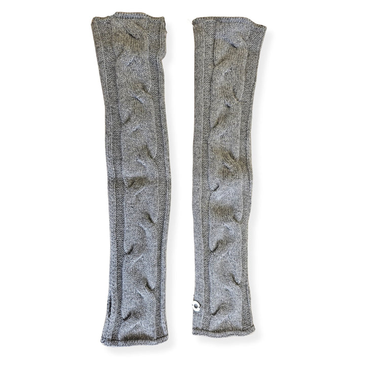 Belt - Loro Piana Women Fingerless Gloves - Manchettes Courchevel Baby Cashmere - FAF9045 - Gray - Ask Me Wear