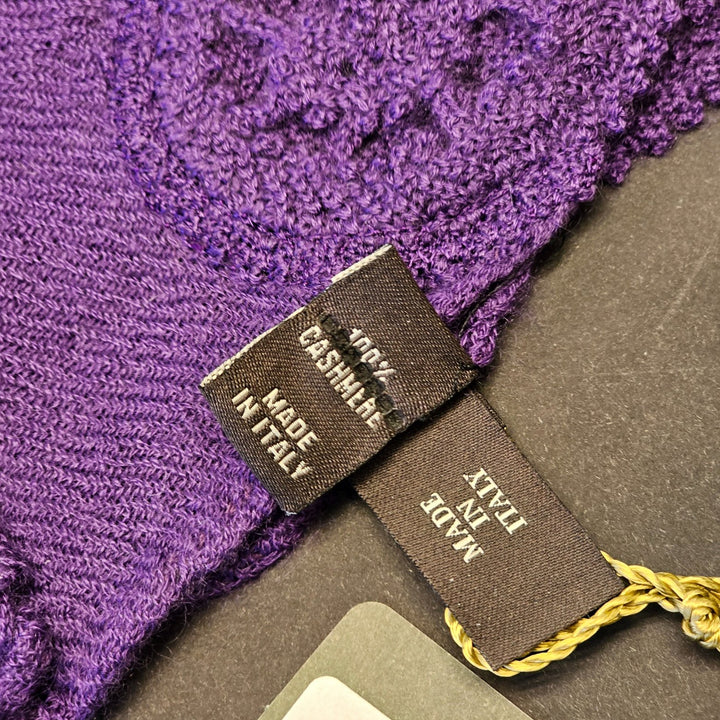 Loro Piana - Accessories - Scarves - Loro Piana Women Scarf - Tota Soft Air Macrame - 100% Cashmere - FAF8564 - Purple - Ask Me Wear