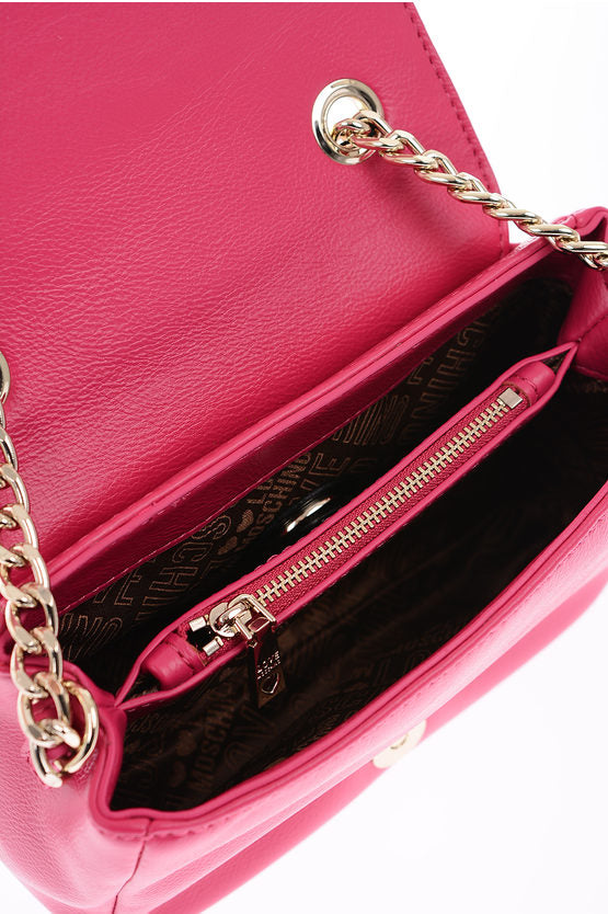 Moschino LOVE faux leather crossbody bag with quilted heart