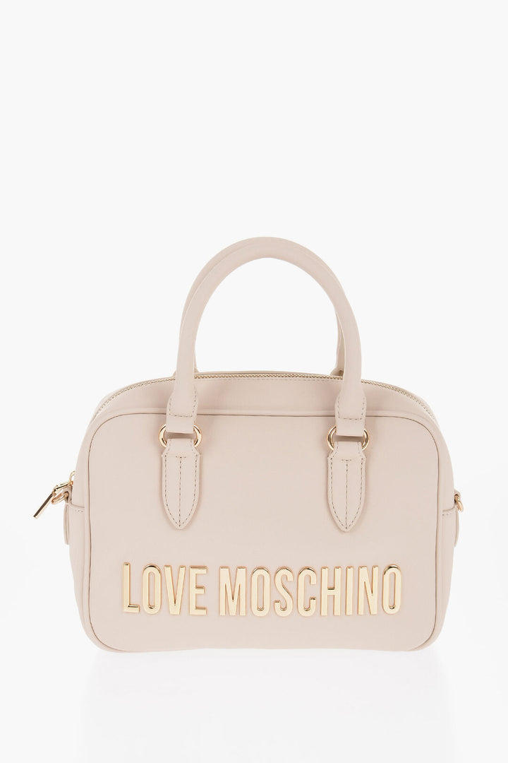 Moschino LOVE Faux Leather Handbag with Removable Shoulder Strap